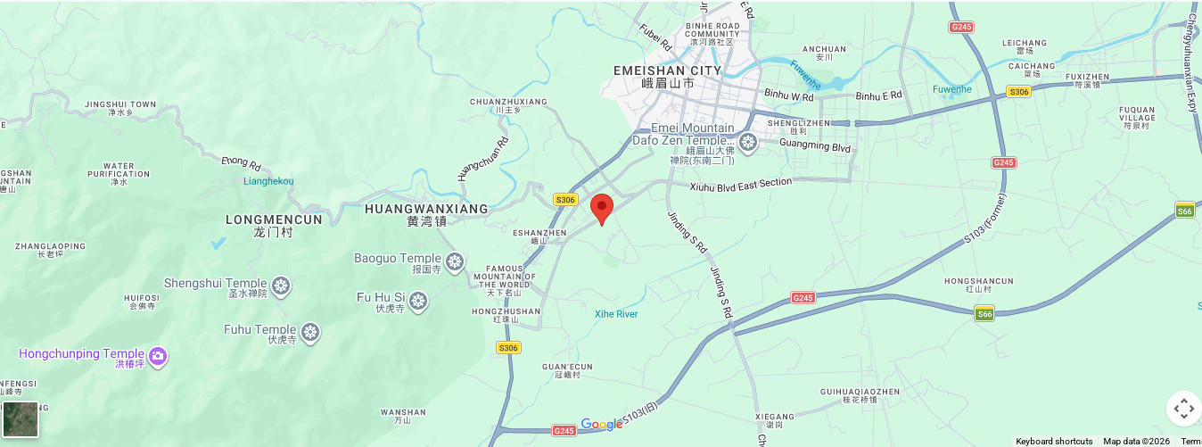 Emei Mountain Google Map - Harmony Courtyard Location